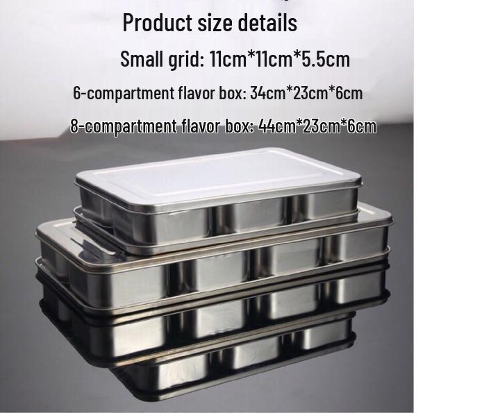 Japanese Stainless Steel Seasoning Box Set - Includes Condiment Jars with Lids