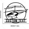 Custom RC Airplane Metal Wall Art Personalized Name Sign Home Decor