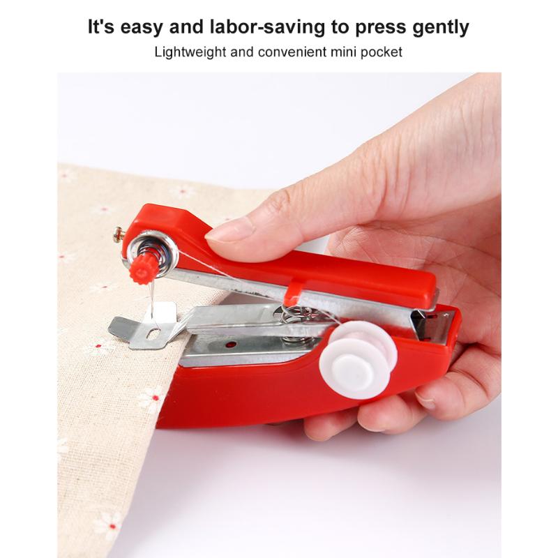 Handheld Sewing Machine Portable Mini Manual Simple Operation Sewing Instrument Useful Portable Sewing Machines Tool Accessories