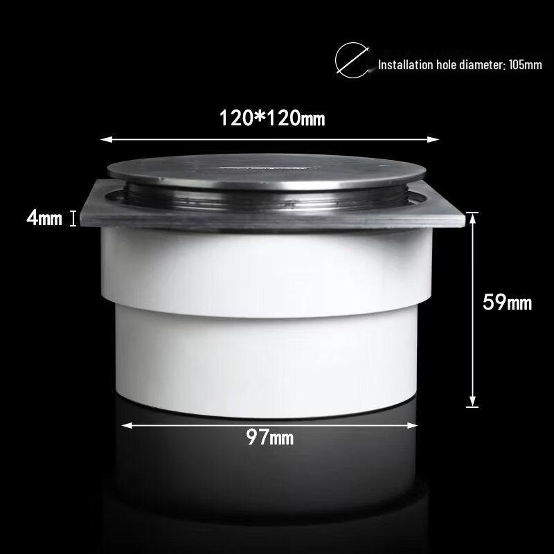 Напольный трап с ревизией из нержавеющей стали 304