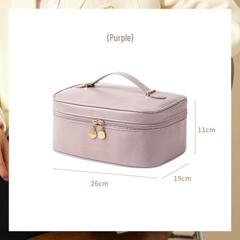 High-Value Large Capacity PU Travel Toiletry Bag - Portable, Waterproof, and Stylish Cosmetic Storage