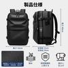 [HVQ] [Innovative Vacuum Compression Technology] Leather Compression Backpack with Built-in Pump, One-Touch Compression, Airbag, 60L Large Capacity,
