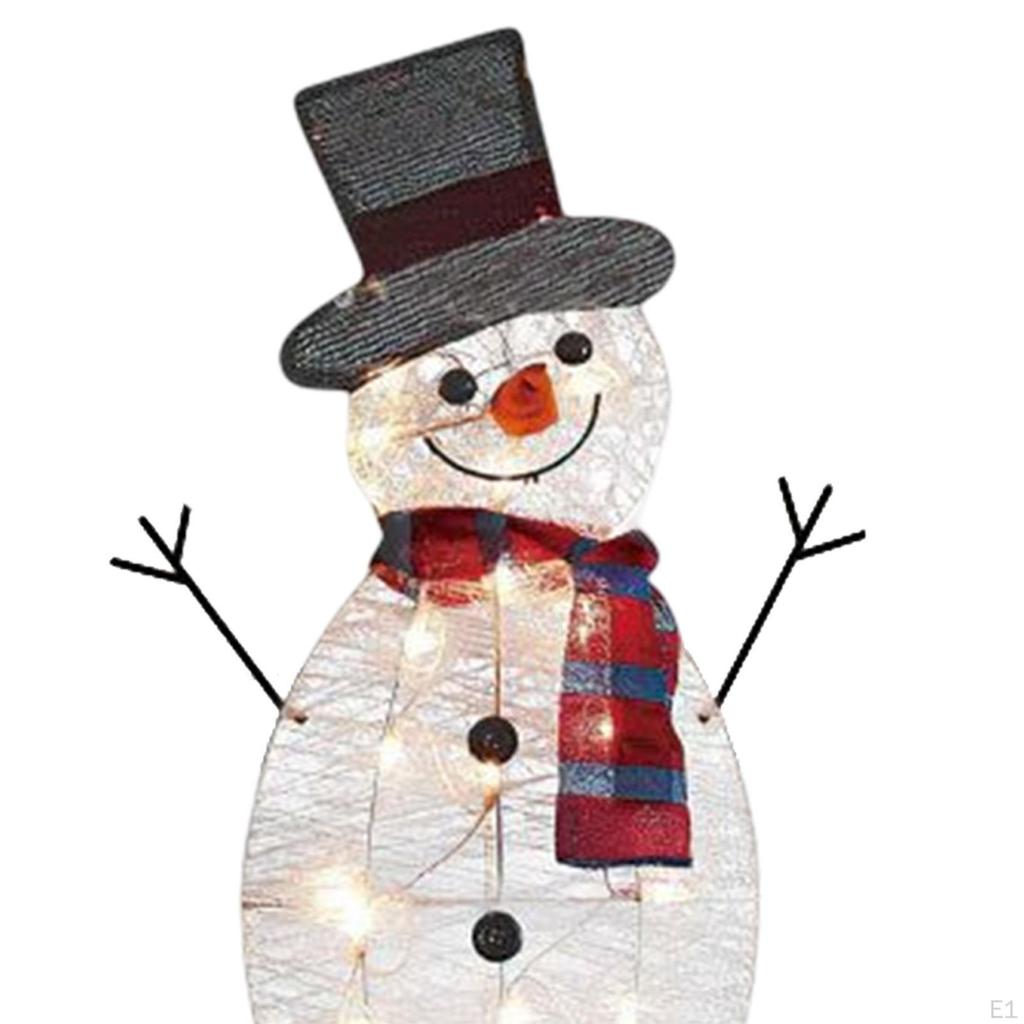 Christmas Snowman Light Lamp Ornament for Holiday Party Lawn Decoration