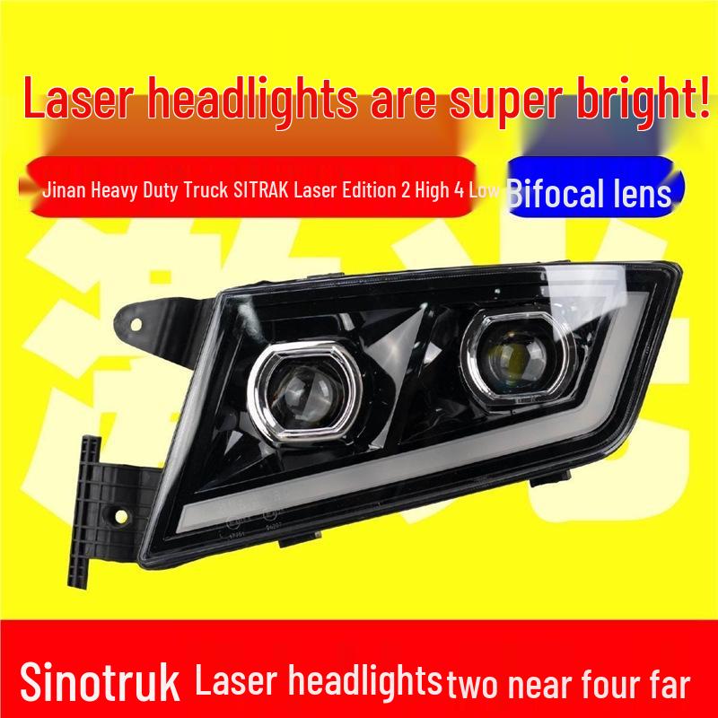 All-LED Super Bright Headlight Assembly with Dual-Lens for SITRAK G7/C7/C7H/C5H