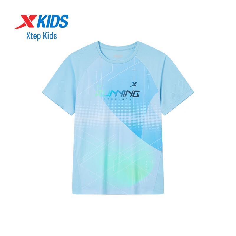 Xtep Kids' Gradient Print Quick-Dry Short-Sleeve T-Shirt