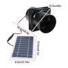 Ventilatore Rotondo per Condotti 12V Ventilatore di Scarico Solare Resistente alle Intemperie