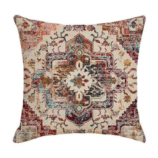 Boho Throw Pillow Covers, 18 x 18 Inch Bohemia Ethnic Style Cushion Case, Decorative Pillowcase for Sofa Couch