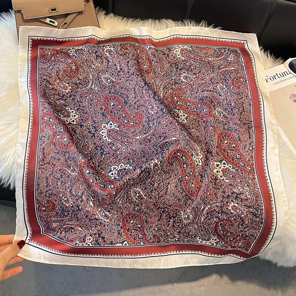 Light Luxury High-End Imitation Silk Scarf Summer Classic Silk Chinese Scarf Shawl Scarf Women'S