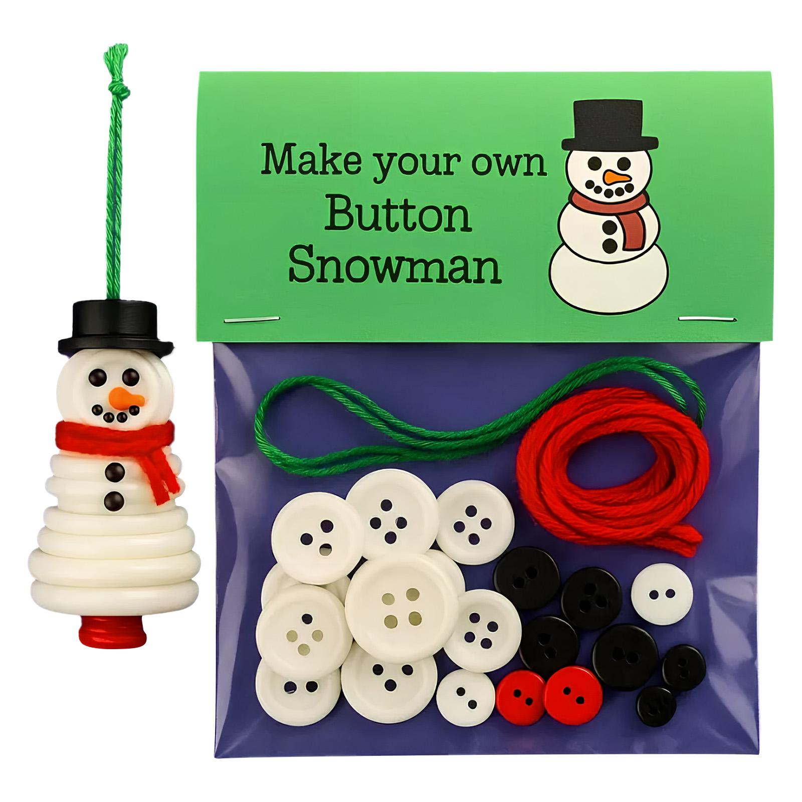 

DIY Christmas Button Ornament Craft Kit Snowman Angel Santa Tree Making Kit for Parties Windowsills Garden