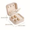 Travel Jewelry Case With Mirror Necklace Earrings Ring Organizer Display Boxes Pu Leather Zipper Jewelry Storage Box Portable