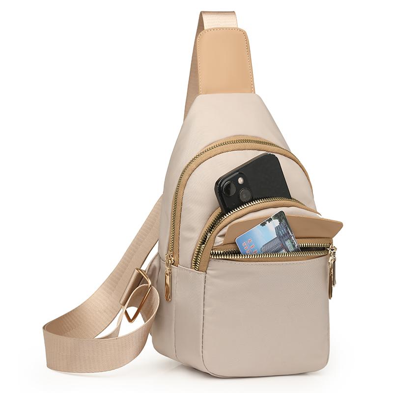 Dámska náprsná taška s kontrastnou farbou, veľkokapacitná taška cez rameno/crossbody