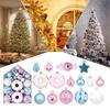 Christmas Ball 72 Pieces Festival Charm Pendant Shatterproof Ball Ornaments For Christmas Tree Fireplace Stair Banister Porch