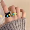 Black Cat Monster Ring - Cute Cartoon Jewelry for Couples