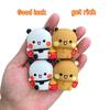 Adorables décorations Bubu et Dudu, porte-bonheur et prospérité, pendentifs ours panda Yier, figurines pour la décoration intérieure et accessoires pour sacs à dos.