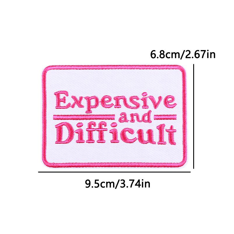 Hats Jeans Sew /Ironing Patch Square Cartoon Letter /Slogan Embroidered Diy Iron On Patches For Clothing Backpack Jackets Badges 