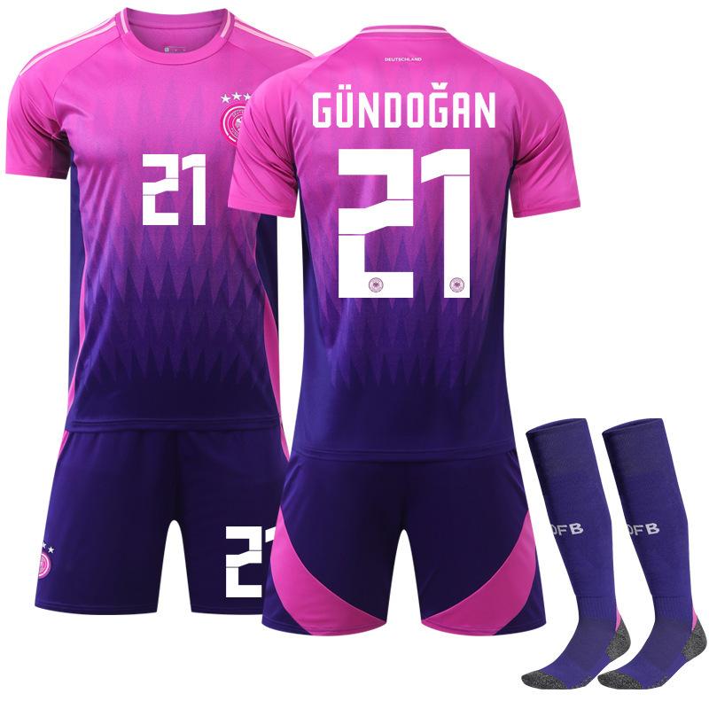 Germany Away Football Jersey Number Crosskimich Purple European Cup Jersey Custom Short-sleeved Jersey