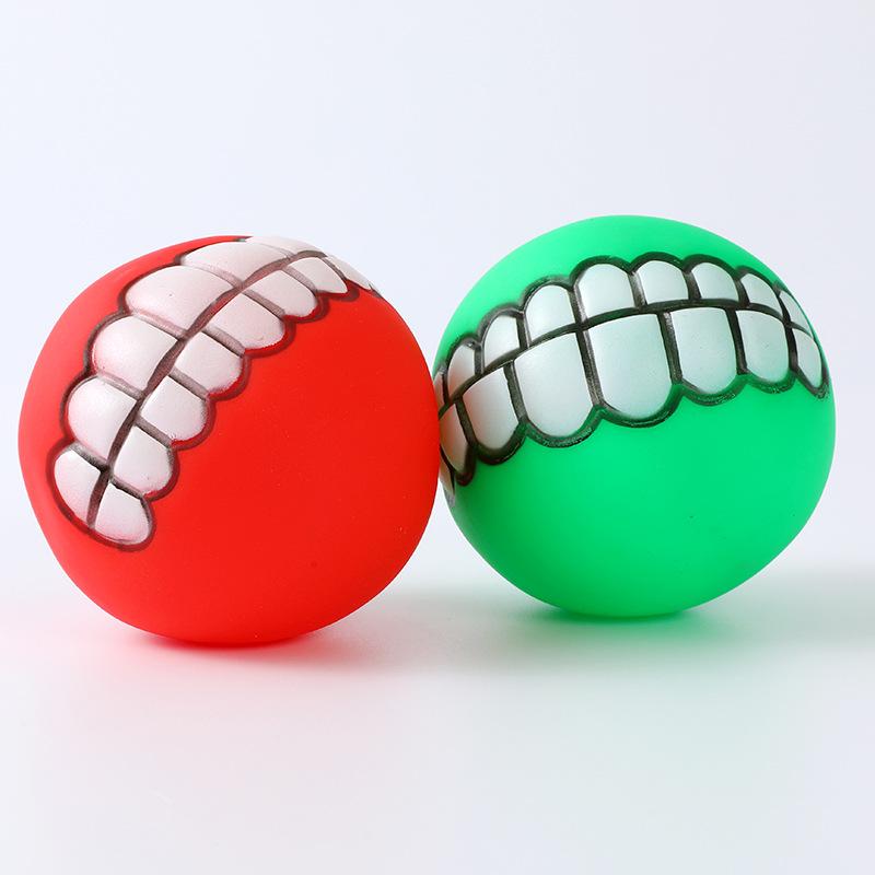 Spherical Pet Toy Thickened Vinyl Vocal Tooth Ball Dog Toy, Dog Training and Bite-resistant Dog Vocal Toy