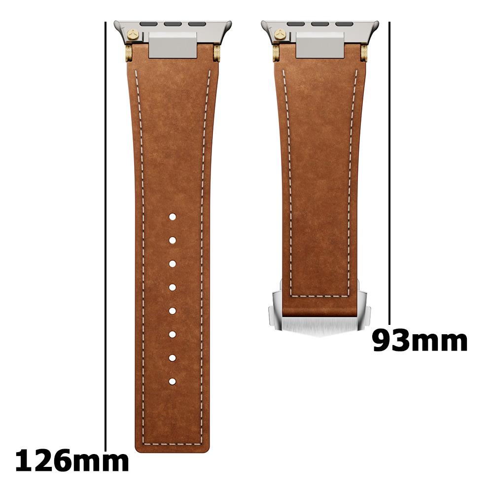 Genuine Leather Strap for Apple Watch Ultra 3 2 49mm Series 11 10 46mm Crazy Horse Leather Band for Iwatch 9 8 7 6 Se3 45mm 44mm