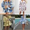 Spring New Arrival Elegant Fashion V-neck Puff Sleeve Ruffle Dress for Women, Casual Party Dress for European and American Leisure Outfits