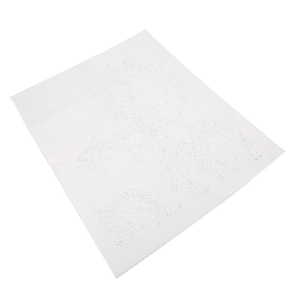 DIY Sunflower Paint By Number Kit 40x50cm Without Frame for Home Office Restaurant Hotel Decoration