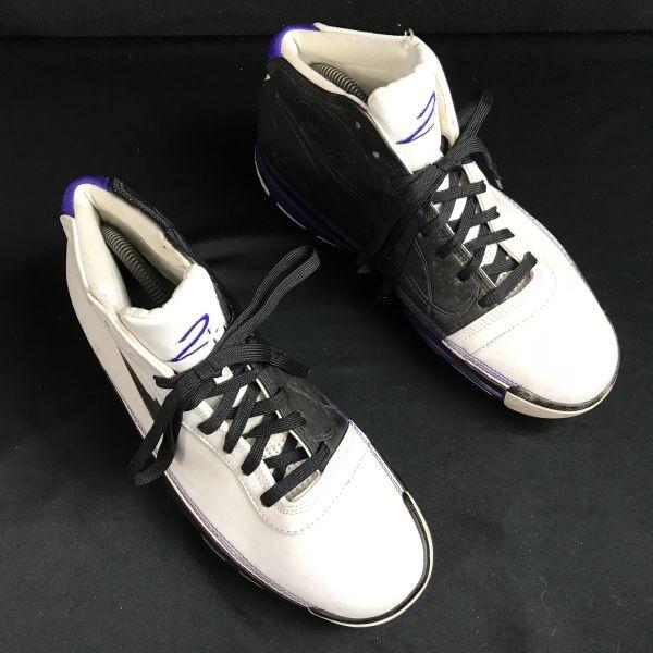 Nike Zoom Kobe 2 Lite buty skórzane za kostkę US8.5 26.5 biało-fioletowe(UŻYWANY)