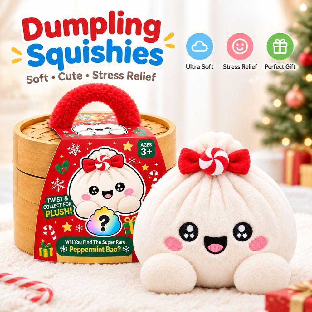 Stress Relief Giant Christmas Dumpling Pillow Soft Plush Squeeze Dumpling Toy Kids Gift
