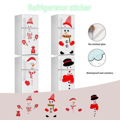 Christmas Snowman Magnetic Fridge Sticker Wall Sticker