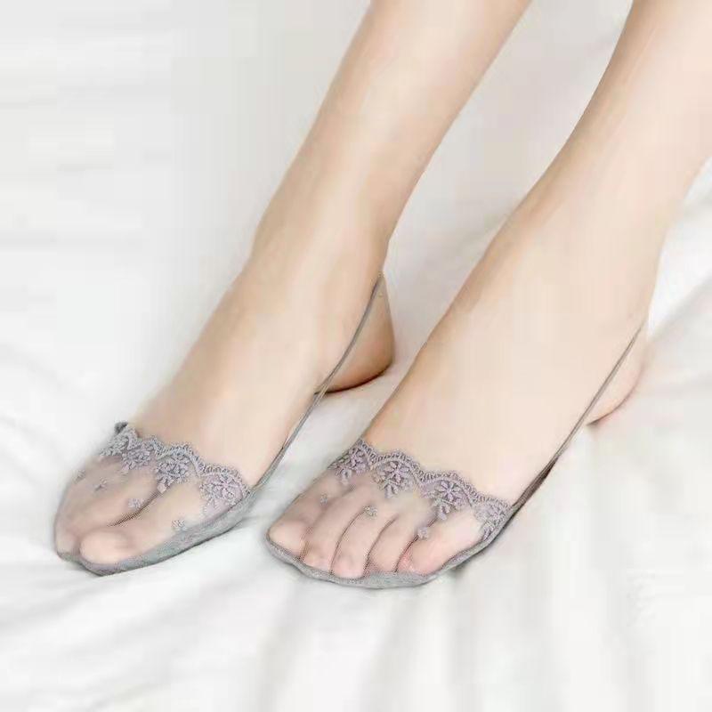 Ultra-Thin Invisible Lace Socks: Japanese & Korean Suspender, Half-Palm Design for High Heels, Summer Style