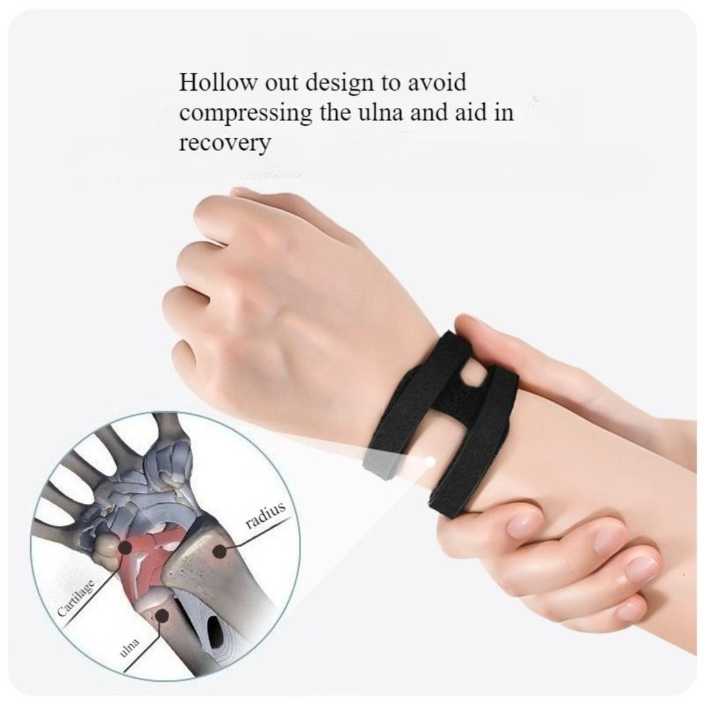 Premium Support Wrist Brace for Gym & Sports - Relief for TFCC Injury, Tendonitis & Wrist Pain - Unisex for Weightlifting, Yoga, Badminton