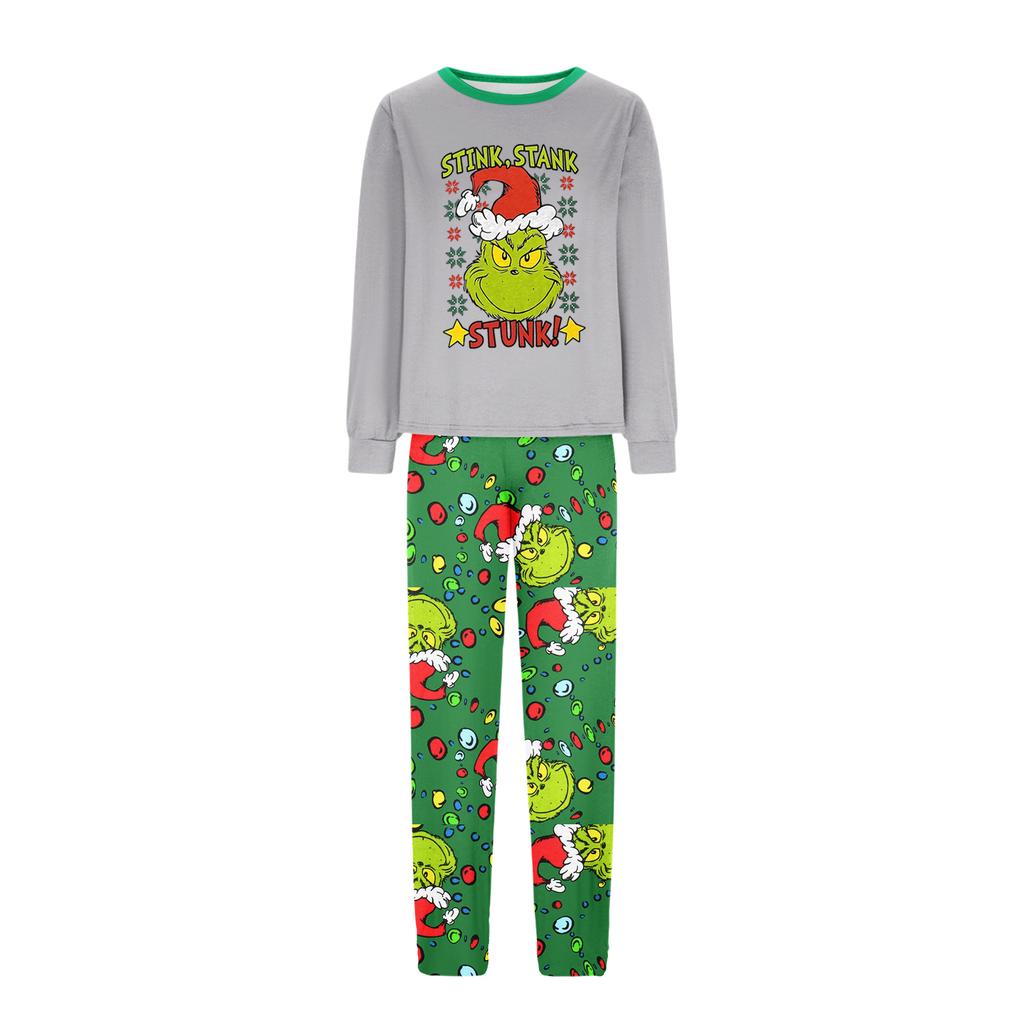 Parent-child Christmas Print Home Suit Long-sleeved Top And Pants