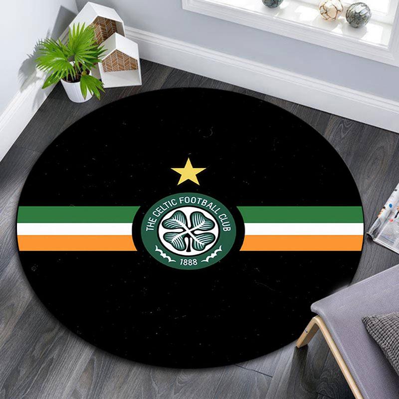 Celtic Football Club,Round Area Rug,Carpet Rug for Living Room Bedroom Sofa Playroom Decor,Non-slip Floor Mat