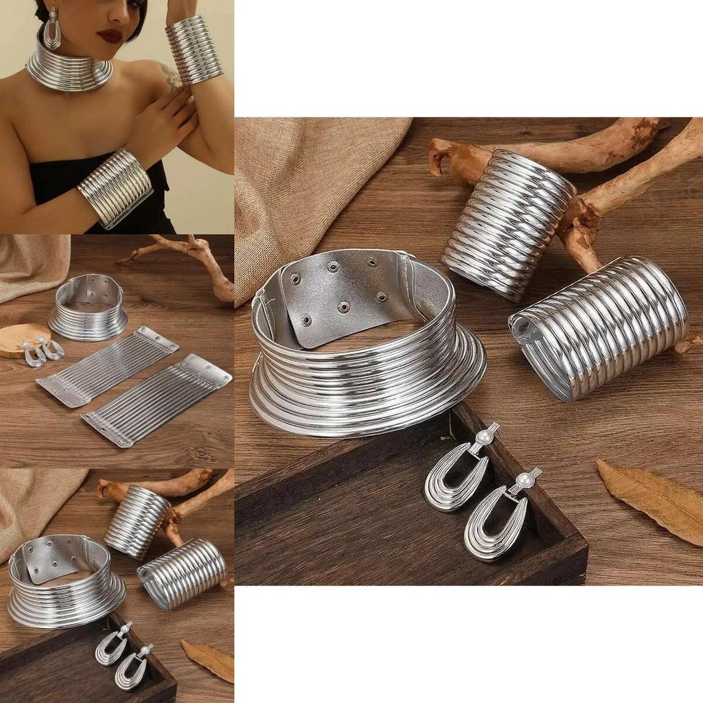 Bohemian Jewelry Set With Alloy Star Moon Cloud Pendant Earrings Bracelets For Women