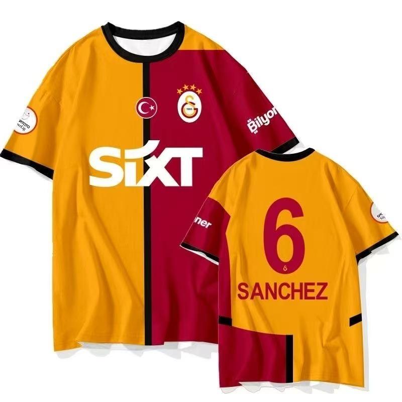 Galatasaray Team Uniform Osmeen Football ShirShort Sleeved T-shirt Breathable FamilyMatching