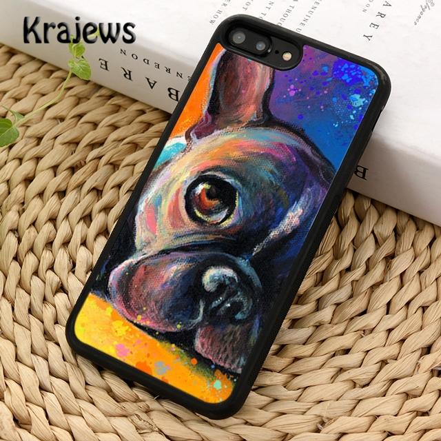 Krajews French Bulldog Funny Soft Phone Case Cover For iPhone 14 6s 7 8 Plus XR XS 11 12 13 Pro Max Samsung Galaxy S21 S22ultra