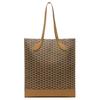 Bally Letter Logo Triangle Flag Print Fabric With Leather Tote Bag Women Tote Bags Brown 6304985