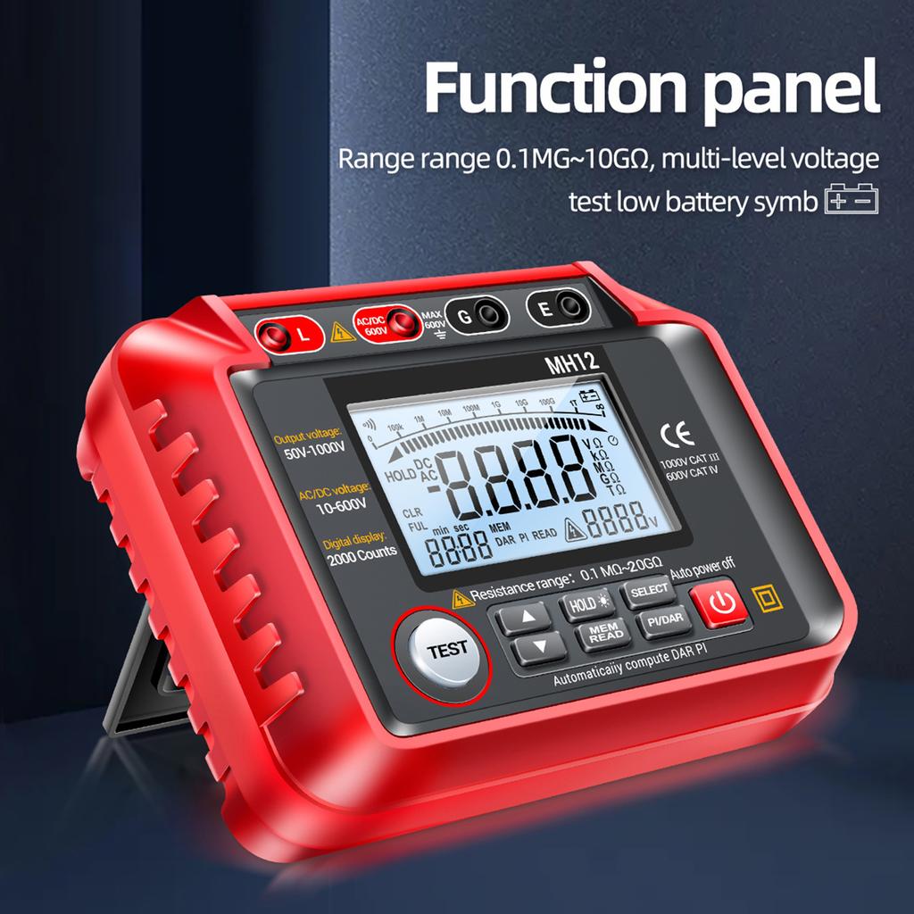 Insulation Resistance Tester High Accuracy Digital Insulation Resistance Meter Voltage Meter