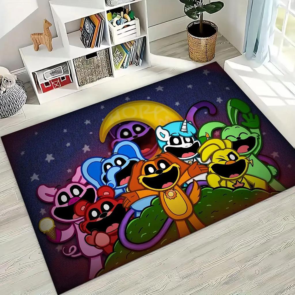 Cartoon S-Smiling C-Critters Craftycorn Catnap Rug for Bedroom Living Room Sofa Home Doormat Decor,Large Kid Non-slip Floor Mat
