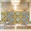 10pcs Retro Mandala Pattern Surface Crystal Tiles Sticker Waterproof Murals Self-Adhesive Decorative for Kitchen Bathroom