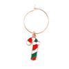 Festive Christmas Wine Glass Charm Drink Identifier Ring for Holiday Dinner Table Party Celebration Home Decor Drink Accessories
