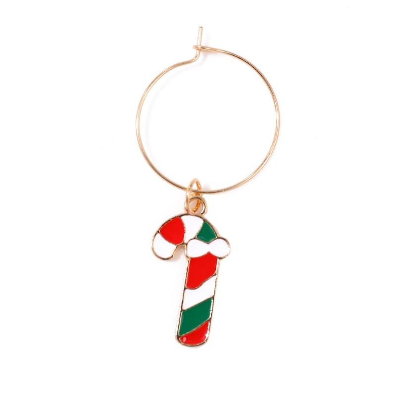 Festive Christmas Wine Glass Charm Drink Identifier Ring for Holiday Dinner Table Party Celebration Home Decor Drink Accessories