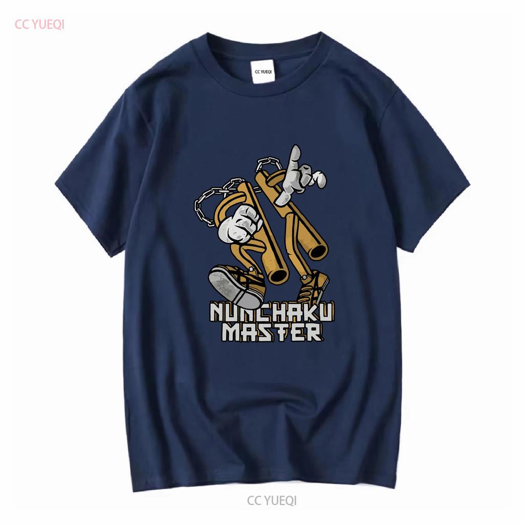 Nunchaku Cartoon Kobudo Master T Shirt nunchuks chainsticks chuka sticks Karate Martial Art Shop long or short sleeves vintage