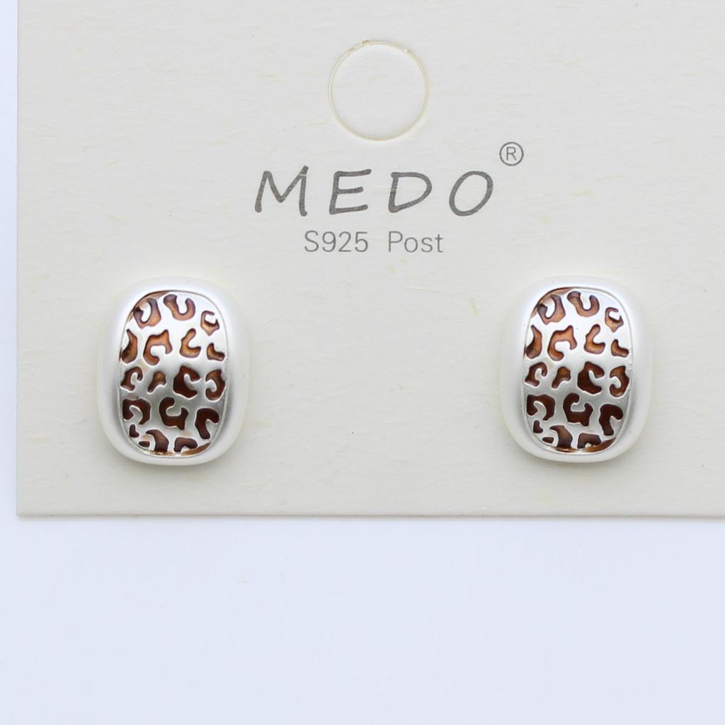 Y2K Style Leopard Print Retro Stud Earrings for Autumn/Winter