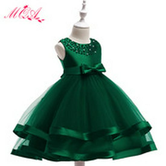 European & American Girls' Princess Mesh Dress for Piano Performances & Birthdays
