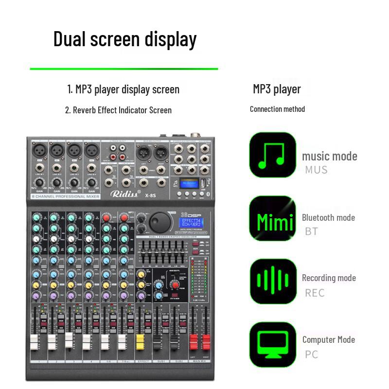 Ridiss Professional Audio Mixer