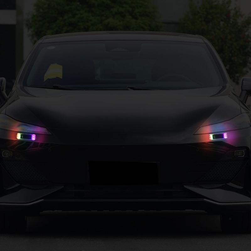 LED Solar Power Car Warning Light Anti Theft Caution Lamp Enhanced Visibility Bike Light Simple Installation for