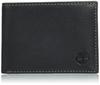 Timberland Men's Genuine Leather RFID Blocking Passcase Security Wallet, Black, One Size