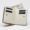 Snoopy Women's Bifold Wallet with Popular Character SNOOPY Brooch (Beige)