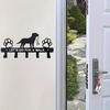Metal Dog Key Holder Wall Mount Coat Hat Rack Garage Door Decor
