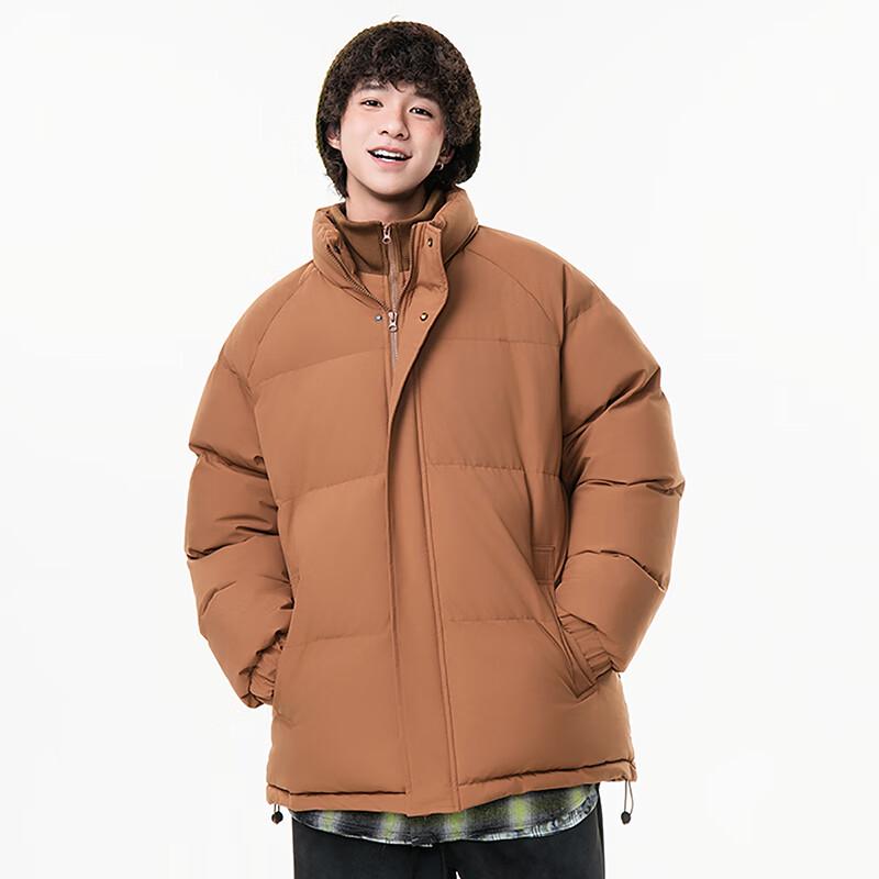 Wassup Sohot Men's Faux Two-Piece Stand Collar Winter Puffer Jacket