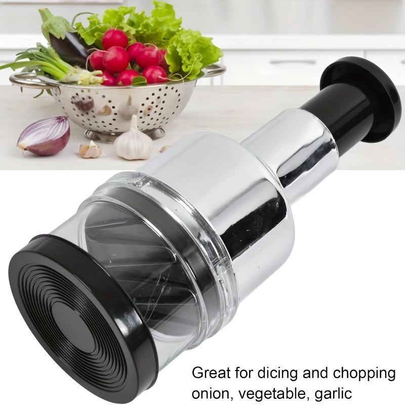 

1pc Garlic Press & Crusher, 410 Stainless Steel Masher with Plastic Electroplated Handle, Kitchen Tool for Garlic Ginger Chili